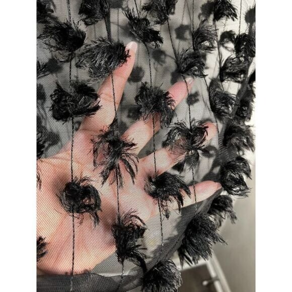 Swap & Strut Black Sheer Lace Top Small NWT - Picture 3 of 4